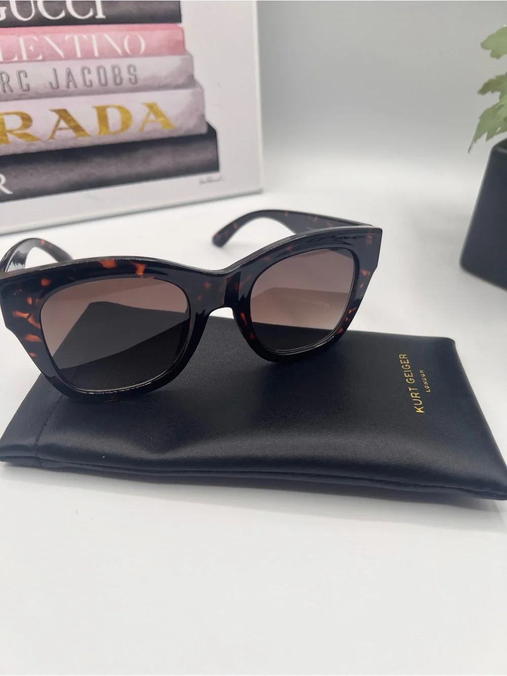 Kurt Geiger Tortoiseshell Cat-Eye Sunglasses NWOT